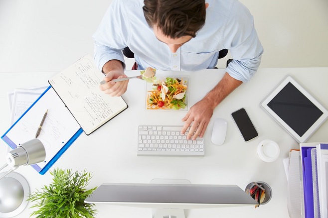 eating at your desk